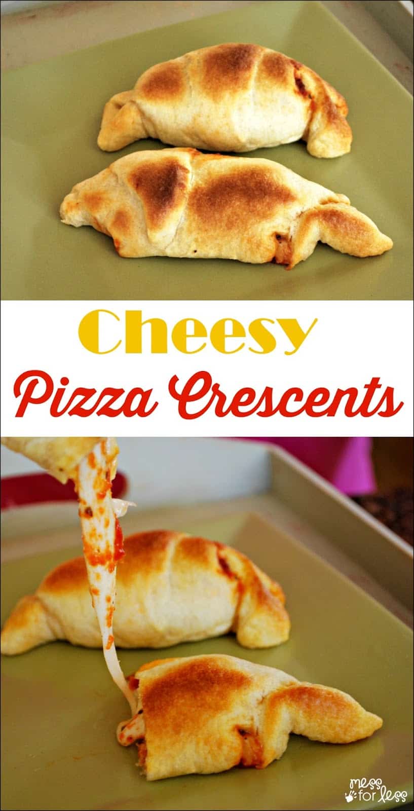 Crescent Roll Recipes: Pizza Crescents - Only 3 ingredients!