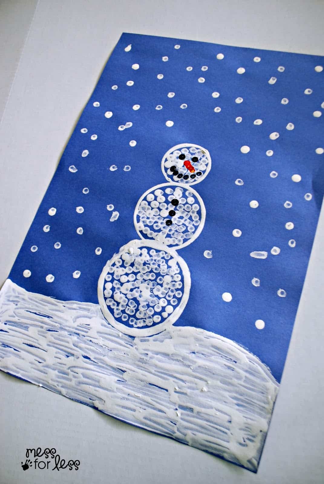 Q Tip Painted Snowman Craft Mess For Less Q Tip Painted Snowman Craft Mess For Less