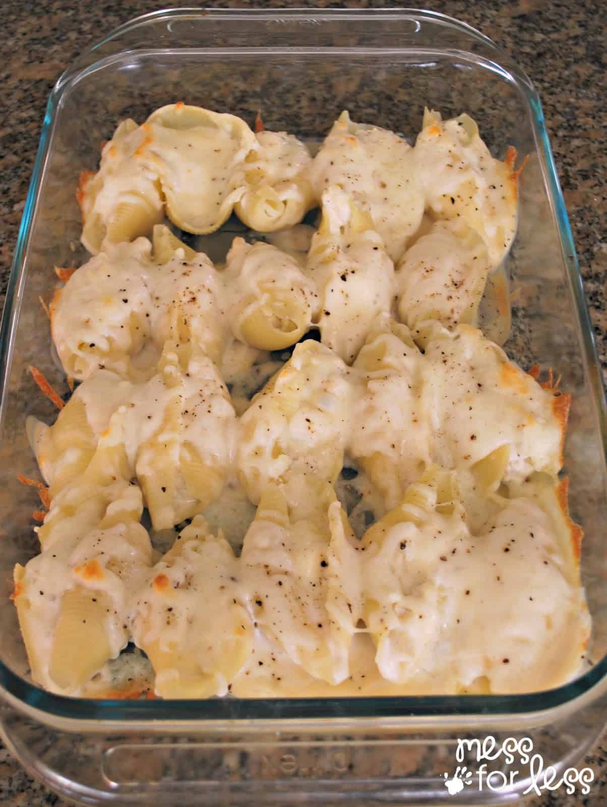 chicken alfredo stuffed shells