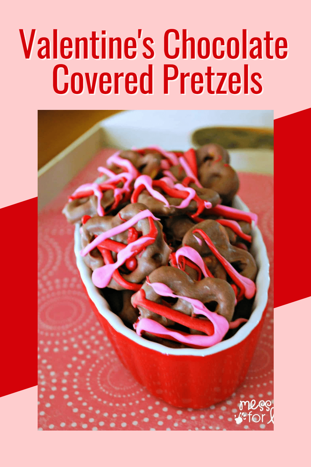 Valentine\'s Chocolate Covered Pretzels