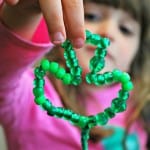 beaded shamrock craft