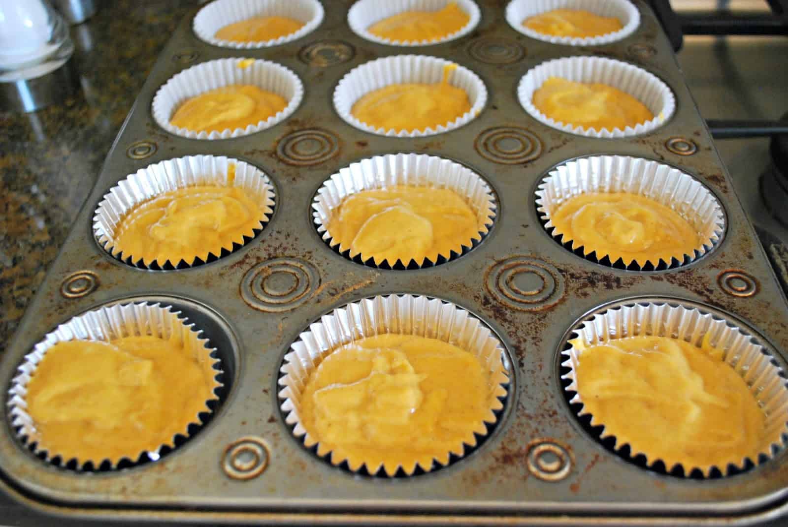 carrot muffins in baking cups