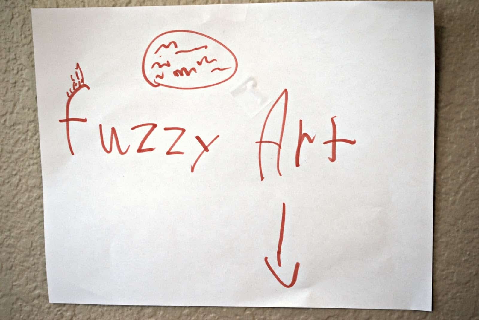 fuzzy art sign