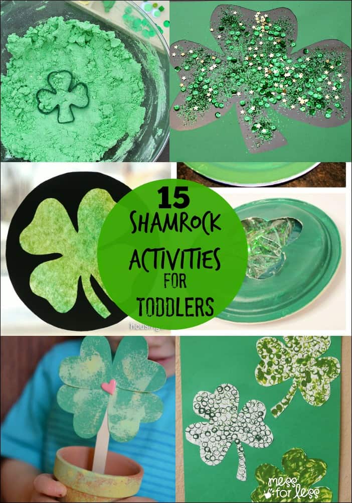 15 Shamrock Activities for Toddlers - Such a fun way to celebrate St. Patrick's Day with little ones!