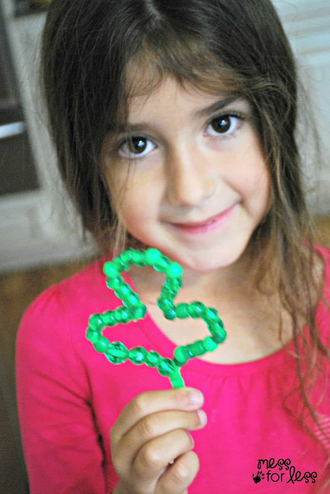 St. Patrick’s Day Shamrock Craft - Mess for Less