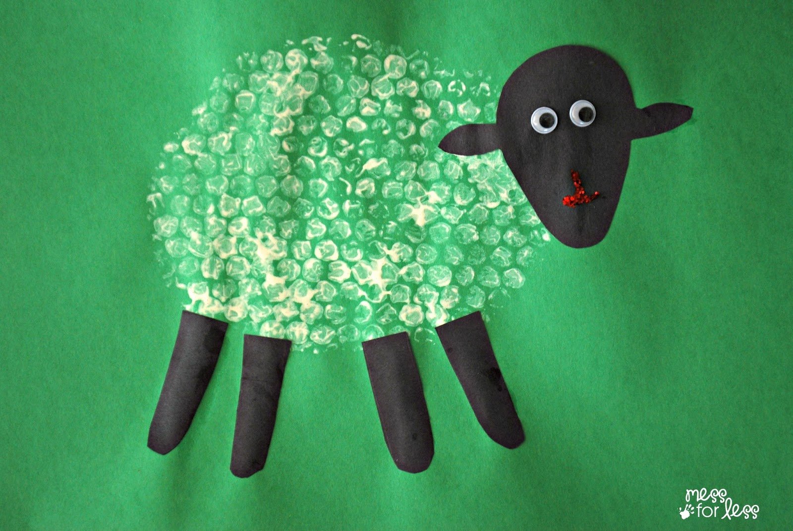 bubble wrap sheep craft