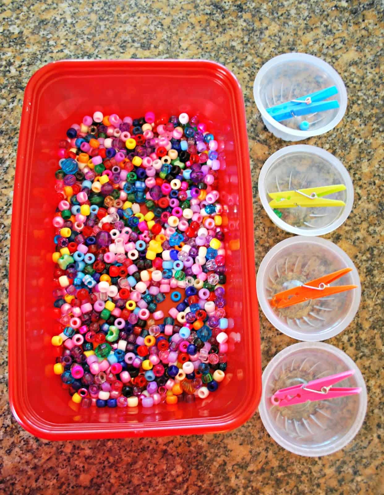 Fine Motor Skills Activity with Beads