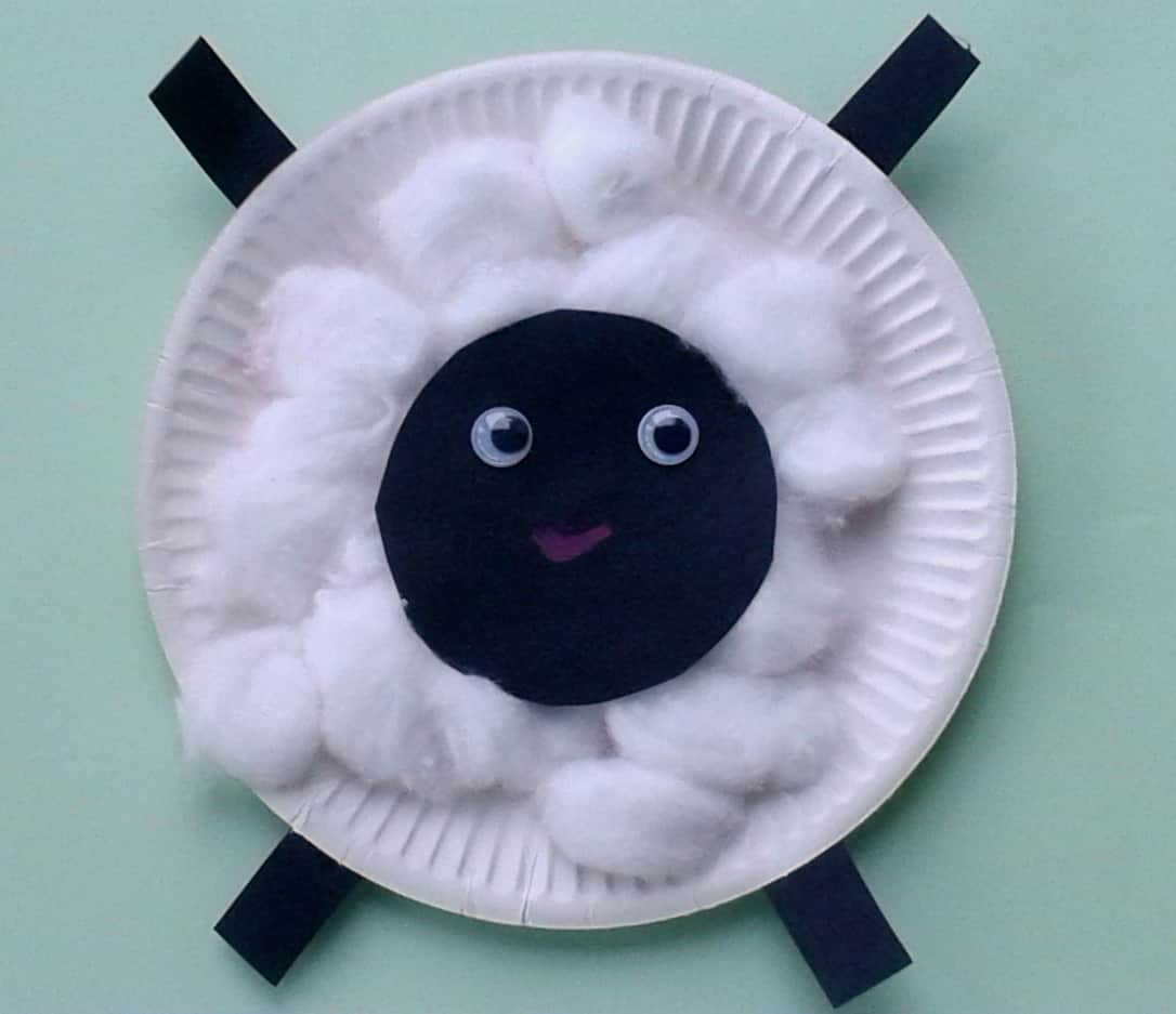 Crafts for Toddlers - Paper Plate Baby Farm Animals - Mess for Less