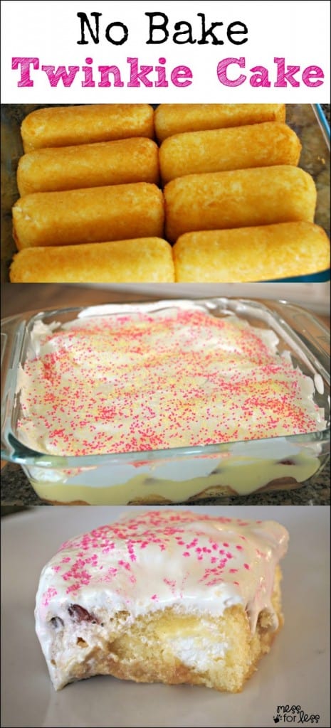 What could be easier than a dessert that doesn't require any baking? Because Twinkies are the key ingredient in this Twinkie Cake Recipe, you know it will be simple and delicious!
