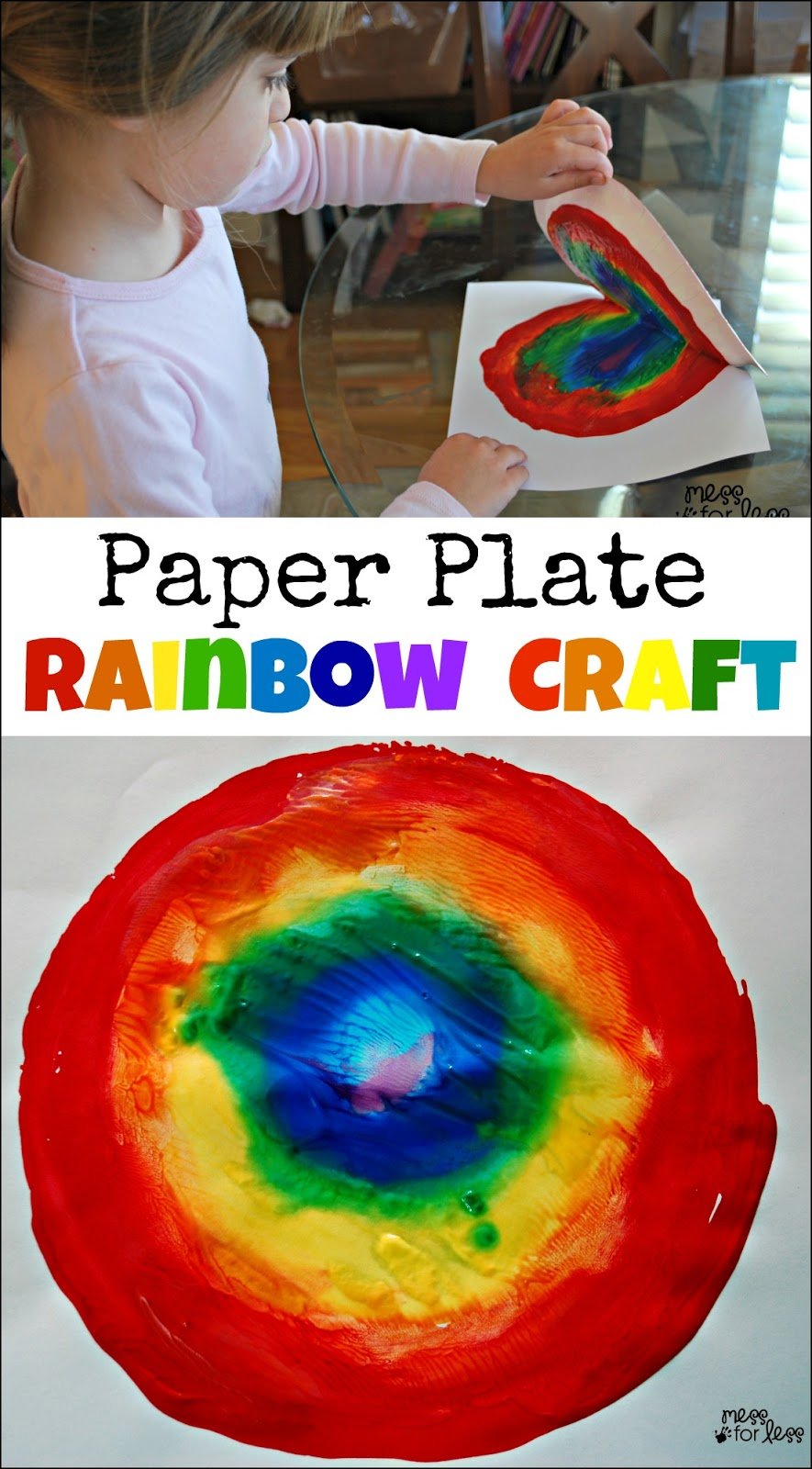 Paper Plate Rainbow Craft