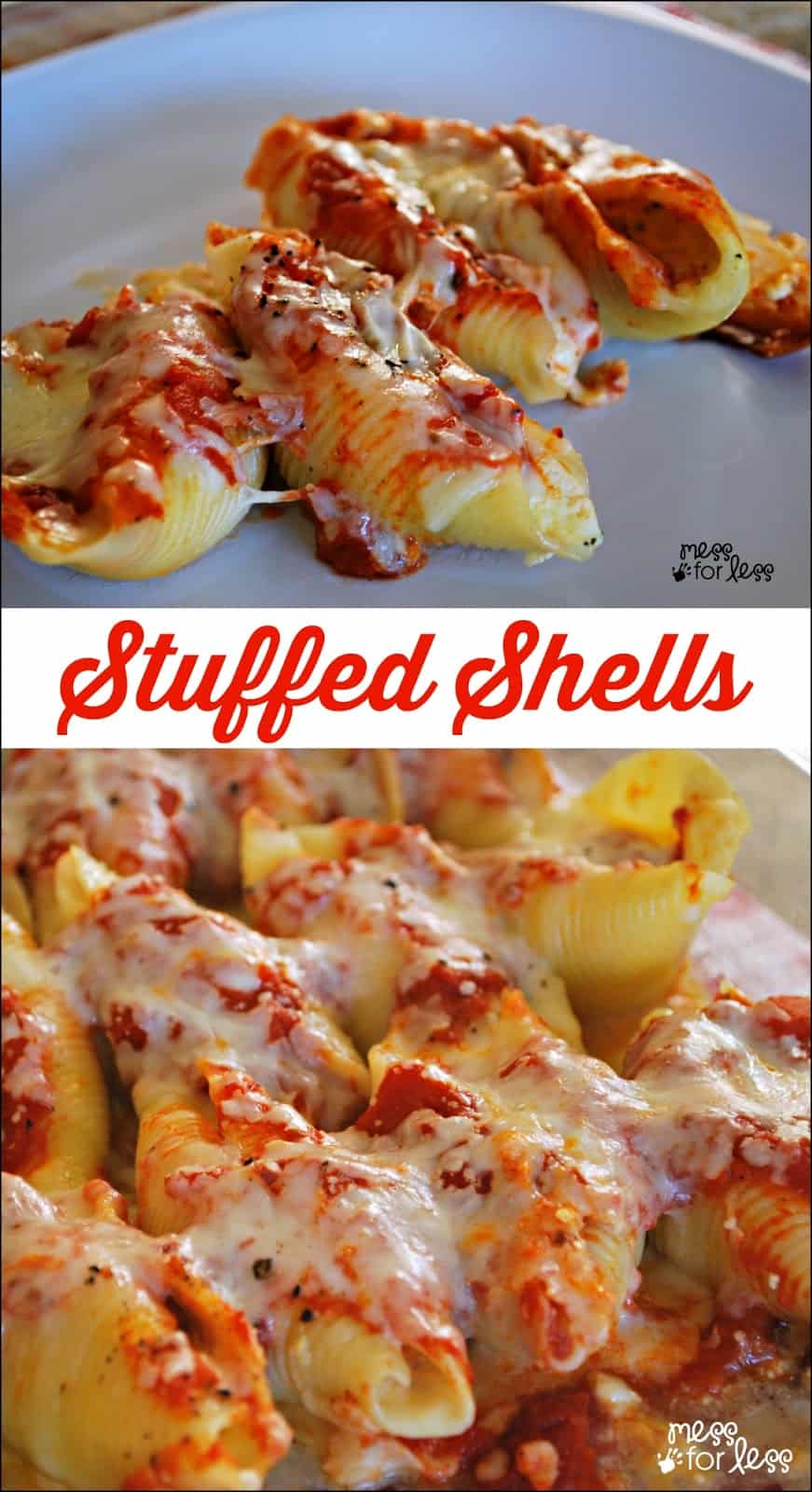 Stuffed Shells Recipe - Mess for Less