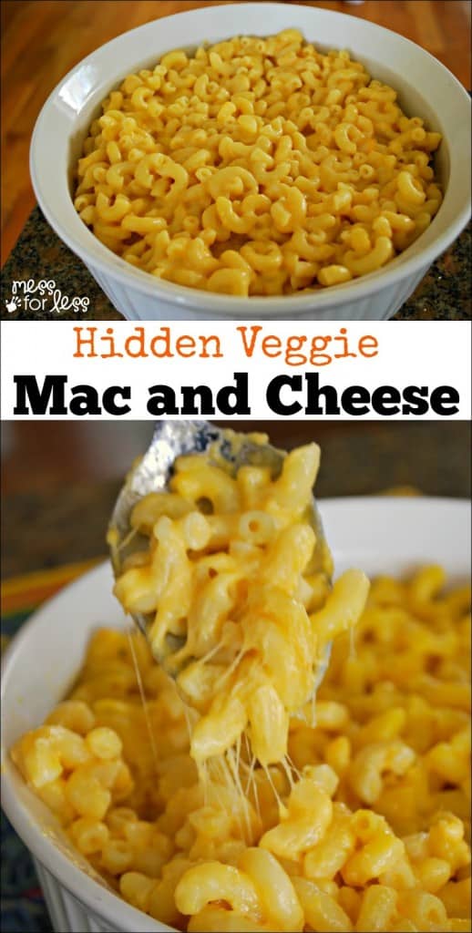 Hidden Veggie Baked Mac and Cheese - for the picky eaters at your house. They will never know this yummy mac and cheese contains veggies!
