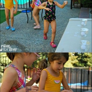 fun kids game cup and water race
