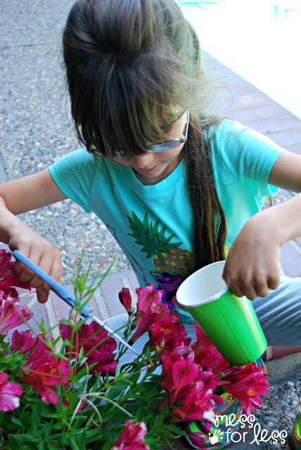 flower pressing with kids