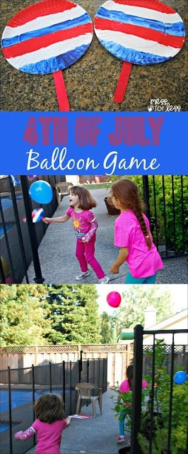 Patriotic Games for Kids - find out how to make this DIY balloon game that the kids can enjoy on the 4th of July. This is a fun 4th of July craft and 4th of July activity.