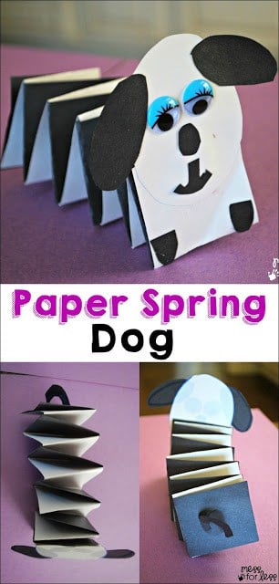 Paper Crafts for Kids - Spring dog - This fun craft for kids uses just a few basic supplies and is just too cute. Great craft for kids!