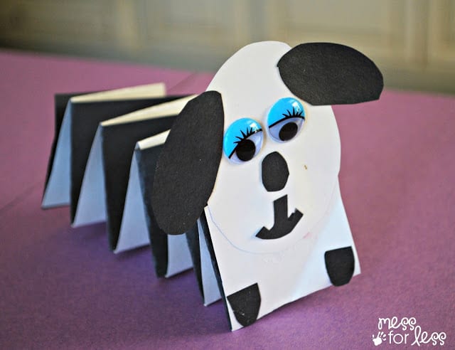 Kids paper crafts - spring dog