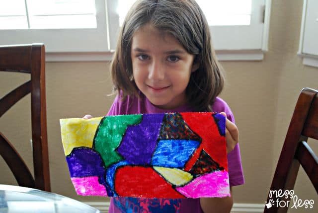 marker and water art for kids