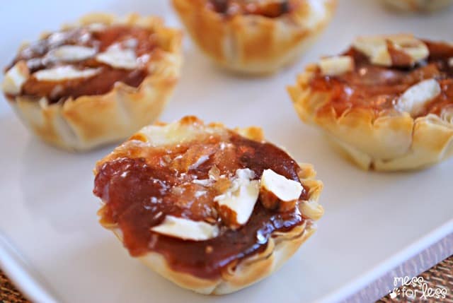 Baked brie with jam cups