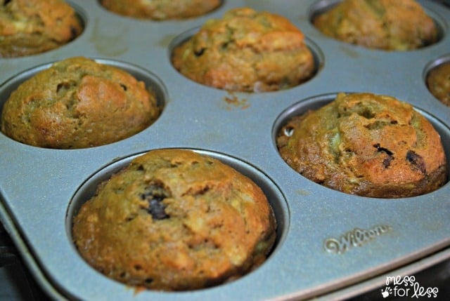 banana bread muffins fresh from the oven