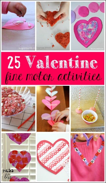 These Valentine's Day Fine Motor Skills Activities for Kids are simple to set up and will provide fine motor practice in a fun way with a Valentine's twist!