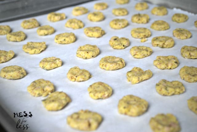 cat treats on parchment paper