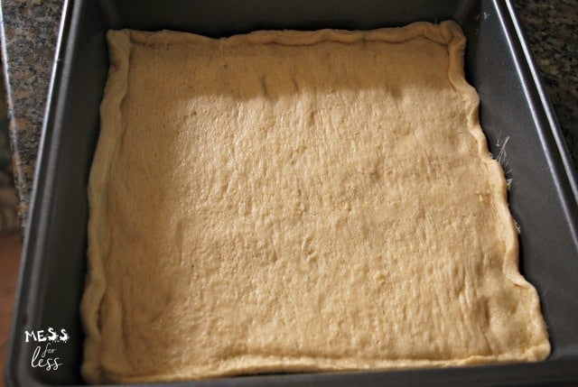 Crescent dough in pan
