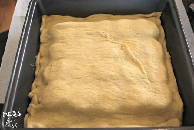 crescent  dough in pan