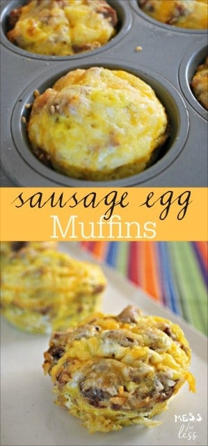 Sausage Egg Muffins - Mess for Less