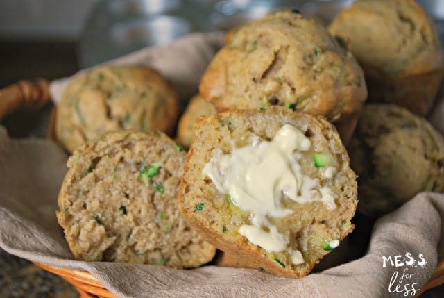 easy zucchini muffins with butter