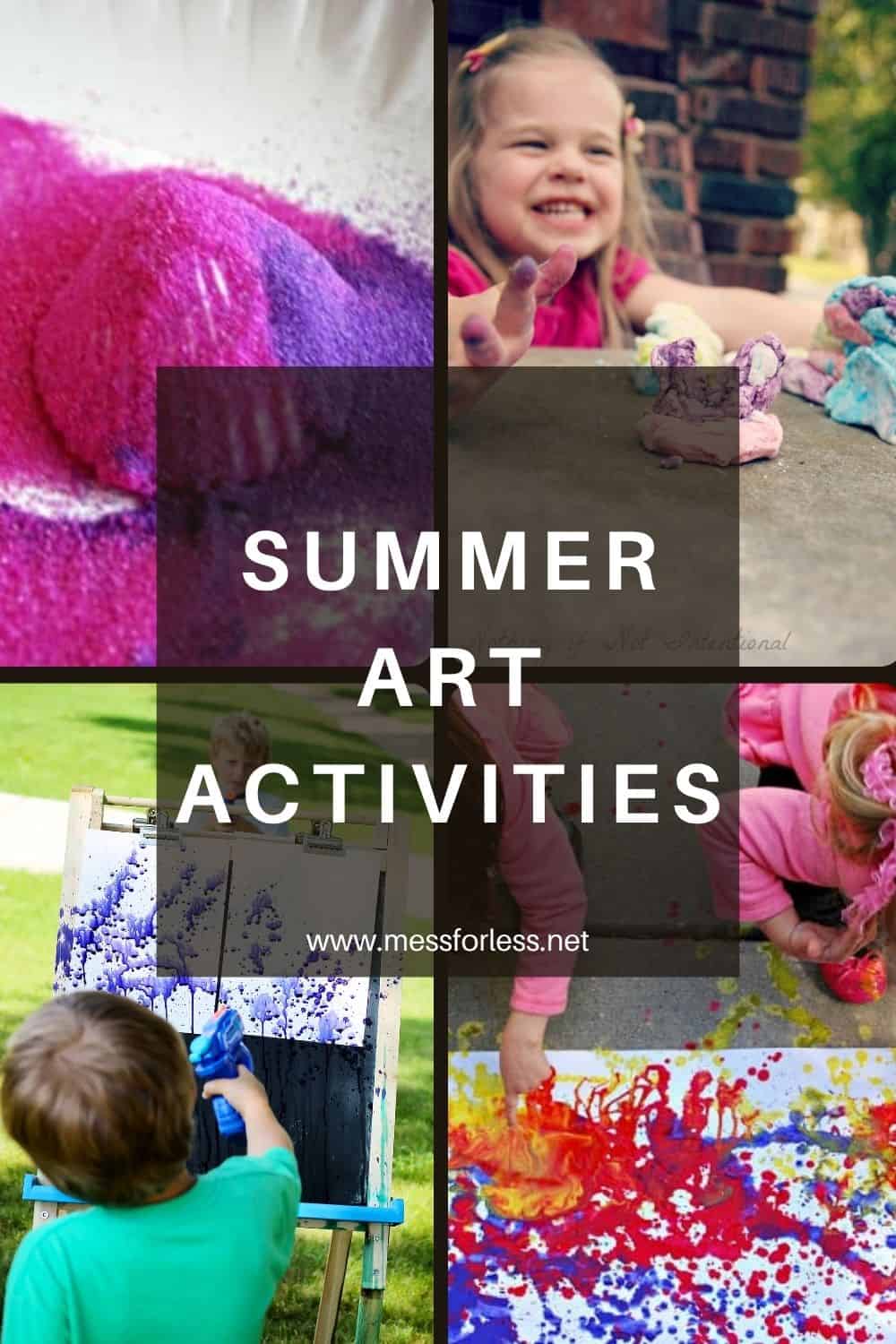 summer art activities for kids pin