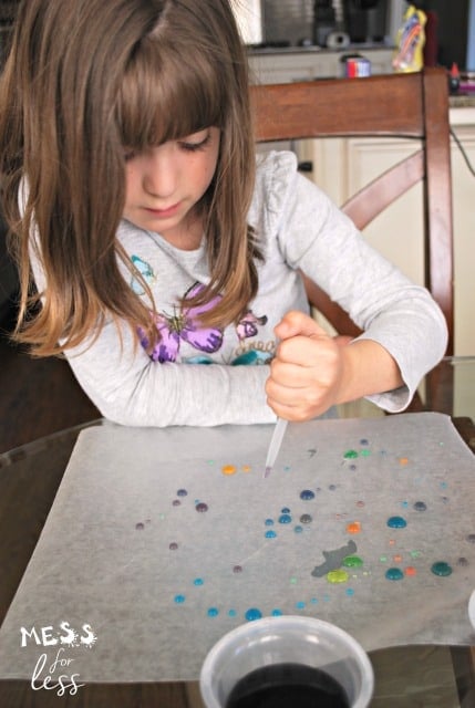 fine motor skills water art