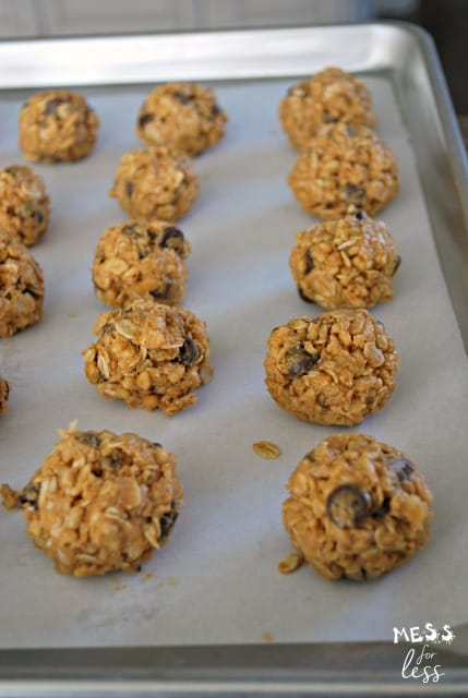 no bake energy bites on tray