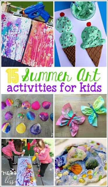 I need to pin these summer art activities for kids to keep my kids busy this summer. Love these ideas!