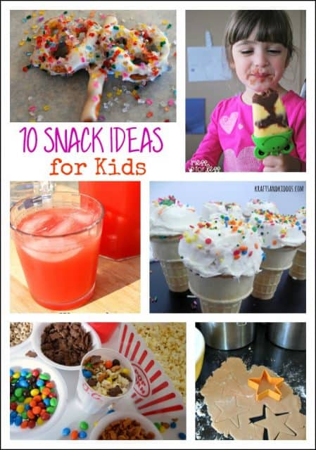 10 Kids Snack Ideas: Kids will love making and eating these yummy snacks.