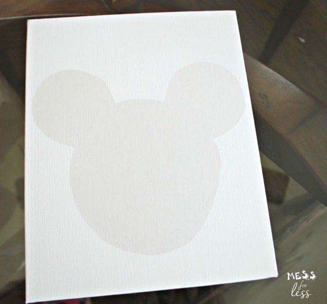 minnie mouse craft on canvas