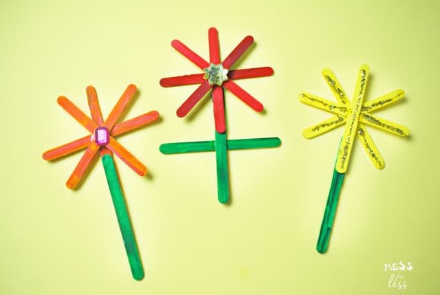 popsicle stick flowers