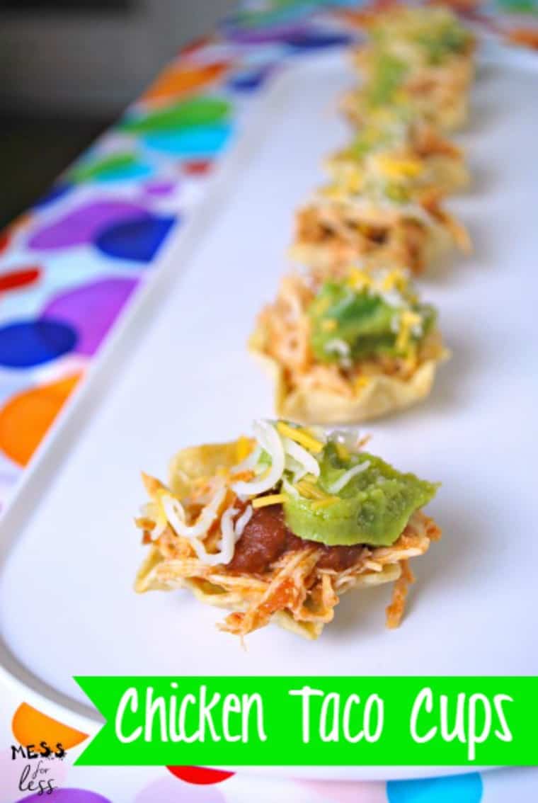 These Chicken Taco Cups are an easy appetizer to make for any party. My guests ask for them all the time! @Bounty ad