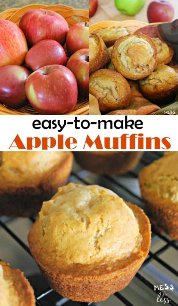 This Apple Muffins Recipe is a great way to use apples. The muffins and tasty and filling and this the perfect recipe to make with kids.