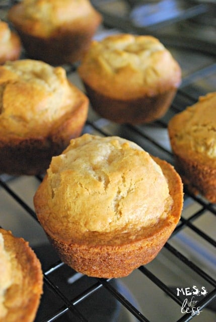 apple muffins on wire rack