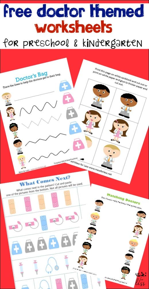 Free worksheets for kids with a doctor theme. Learn about Healthcare options and download some free printables for the kids. 