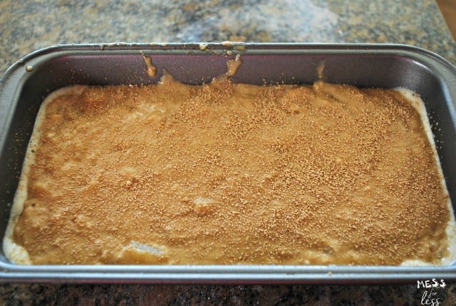 apple bread in a loaf pan