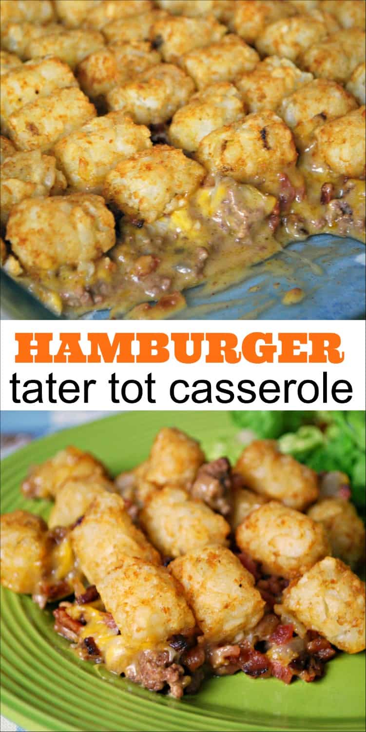 AD This Hamburger Tater Tot Casserole is comfort food at its best. Less than an hour from start to finish. My family loves this ground beef casserole recipe! #PEPCID 