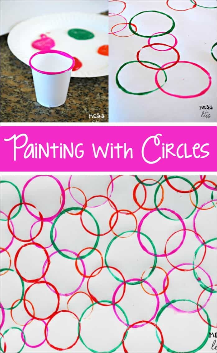 Your kids will be surprised when they see the eye catching art they can create when painting with circles.