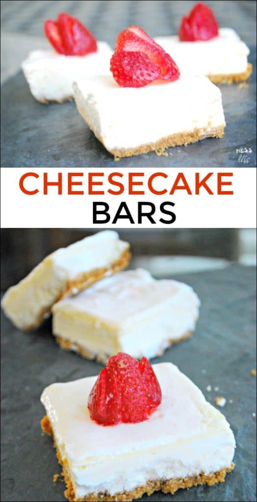 These cheesecake bars are perfect to bring to your next cookout. Easy to make and oh-so-good. Try a sweet swap with this recipe.