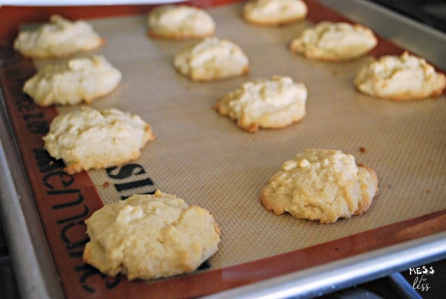 cream cheese cookies on silpat