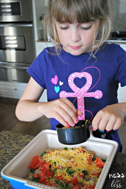 child making breakfast