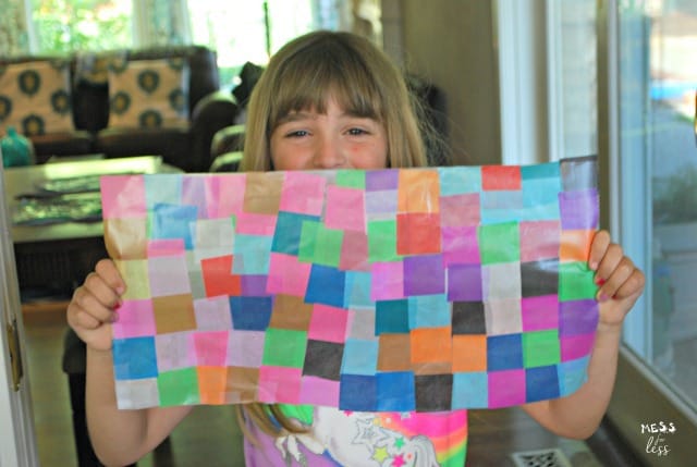 tissue paper squares craft
