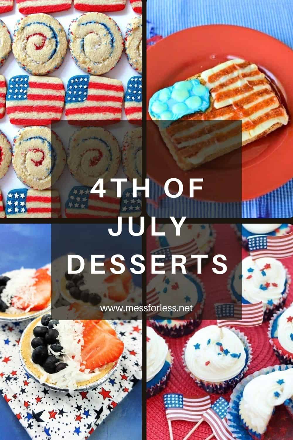 4th of july desserts collage