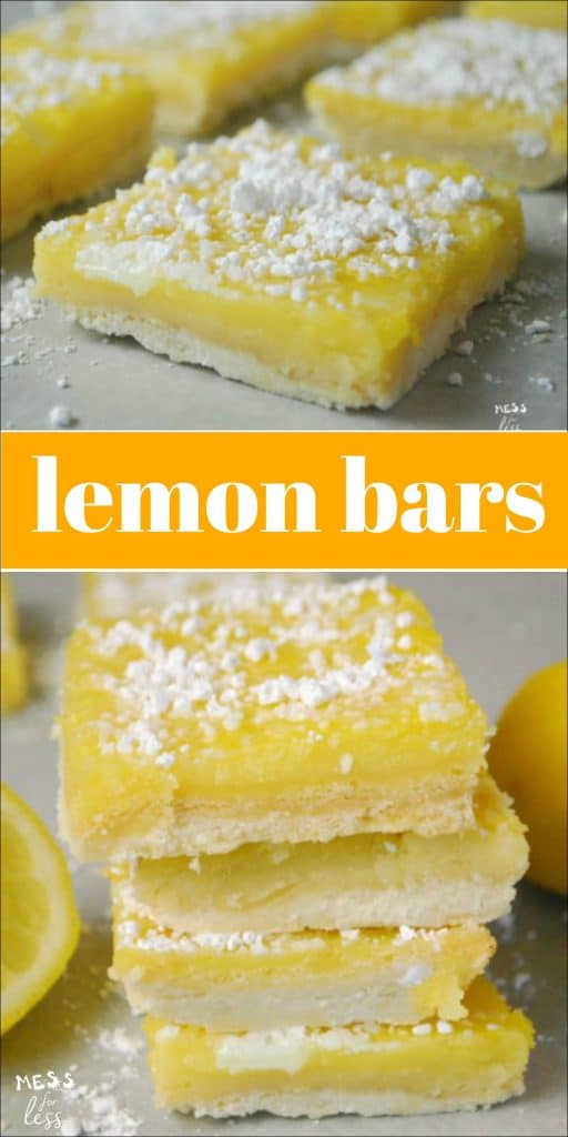 These Lemon Bars are the perfect summer treat. Just the right amount of tartness combined with a delicious cookie crust.